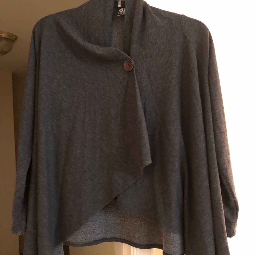 Bobeau Cardigan Sweater Charcoal